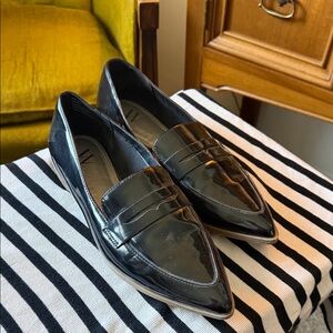Worthington Black Patent Pointed Toe Loafers